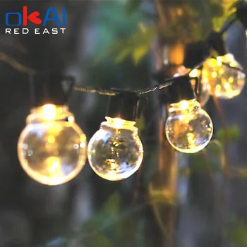Solárne Svetlá LED Edison G50 Žiarovka String Svetlá Ako Krajiny Vianočné Dekoratívne Osvetlenie, Záhrada Vonkajšie Dovolenku Osvetlenie.