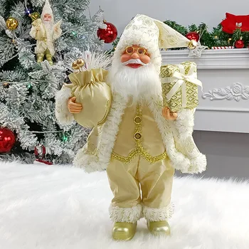 Stojí Santa Claus Bábiky pre Deti na Vianoce, Nový Rok Darčeky Domov Nový Rok Party Dekorácie Santa Vianočné Bábika s Dary