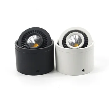 Stropné svietidlo Downlight Kolo 360 Uhol Nastaviteľné LED COB Povrchová Montáž 5W-25W Strop Pozornosti Obrázok Pozadia