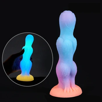 Svetelný Zvierat Dildo Penis Análny Plug Sex Produkty Farebné Žiariace Obrovské Dildo Realistického Dilda Zadok Plug Sexuálne Hračky Pre Ženy