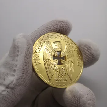 Svetovej Vojny 1889 nemecký ríšskou bankou Direktorium Zlaté Mince Duté Kríž Eagle Mincí S Akryl Prípade