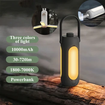 Svietidlo Multi-functional10000mAh Nabíjateľná Baterka Prenosné Camping Svetlo Vonkajšie Power Bank Funkciu Núdzového Osvetlenia