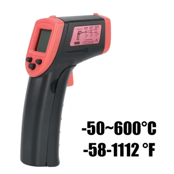 Termálne Imager -50~600℃ Laser IČ Teplota Zbraň LCD Displej Non-Kontaktné Digitálny Infračervený Teplomer, Meter