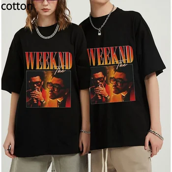 The Weeknd 2.0 90. rokov Vintage Unisex Čierne Tričko Mužov Tričko Retro Grafika Tričká Cartoon T-shirt Muž, Žena, Top Punk Oblečenie