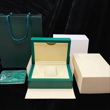 Top Kvality Zelená, Watch Box Luxusné Elegantné AAA Kožené Drevené Hodinky Prípade Kvalitné Balenie Skladovanie s Jemnou Vankúš