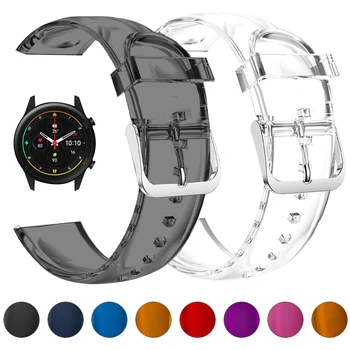 Transparentné Silikónové Watchband pre Xiao Sledovať Farba 2/Mi Watch Color Sport Edition Smartwatch Zápästie Band Náramok Pásu