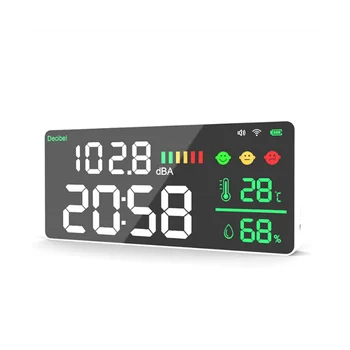 TUYA Wifi Digitálny Decibel Merač Smart Hluku Tester Teplota a Vlhkosť Monitor LED Obrazovka