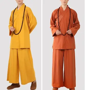 unisex Jeseň&Jar vysoko kvalitnej bavlny&bielizeň zen budhistický položiť lohan oblečenie shaolin mních kung fu vyhovuje bojových artsuniforms
