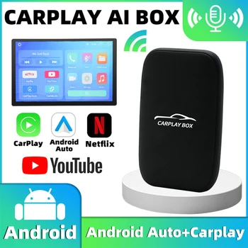 Univerzálny AI Carplay Box, Adaptér Bezdrôtovej siete Pre Netflix Bezdrôtový Prenosné Multimediálne Video Box Blueooth Android Auto Auto Accessor