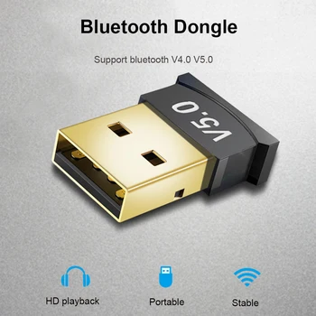USB Bluetooth-kompatibilné 5.0 Adaptér Vysielač Bluetooth-kompatibilné Dongle Bezdrôtový USB Adaptér pre Počítač PC, Notebook