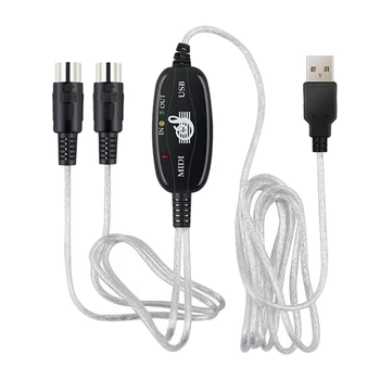 USB MIDI, 5Pin Kábel Prevodník 2 V 1, PC Audio Výstup Úprave Pre Klavír, Elektronické Elektronické Hudobné Nástroje