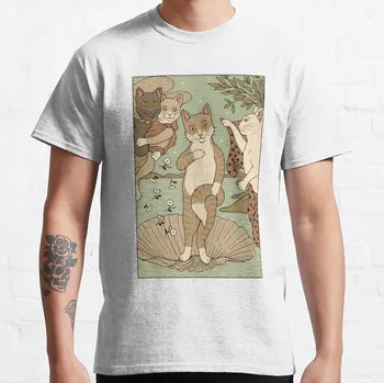 Venuša Cat T-Shirt, t košele pre mužov vybavené tričká pre mužov slim fit, t košele pre mužov mens t tričko obrázok