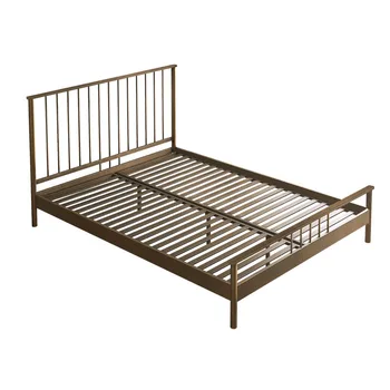 Vlastné luxusné kované železné postele jednoduché moderne dvojlôžkové 1,8 m 1,5 m retro priemyselné štýl dvakrát bronz Nordic svadobné posteľ