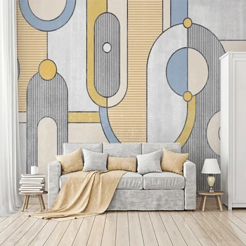 Vlastné Moderné Geometrické Línie nástennú maľbu, Tapety 3D Stereo Domova Obývacia Izba posteľná bielizeň Miestnosti v Pozadí na Stenu Papier Pre Steny 3 D