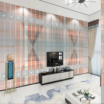 Vlastné Nástenné Tapety Moderný Minimalistický Svetlo Luxusné Nový Čínsky Štýl, Abstraktné Línie Geometrie Hotel Obývacia Izba, Spálňa Tapety