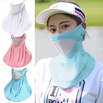 Vonkajšie Ženy Maska, Krém na opaľovanie T Shirt Slnko Krku Ochrany Priedušná Dlhý Rukáv Anti-UV Golf Spodnej Tričko Športové oblečenie Nové
