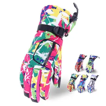 Weimostar Zimné Nepremokavé Cyklistické Lyžiarske teplé rukavice pre ženy farebné vonkajšie protišmykových jazdecké rukavice Thermal Fleece