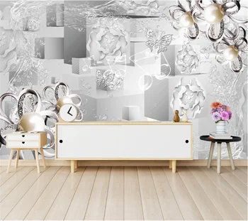 wellyu Prispôsobiť tapetu 3d3D troch-dimenzionální šperky pozadí stene obývacej izby, spálne, pozadie, wallpaper