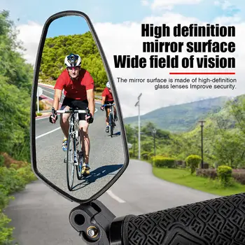YFASHION Nastaviteľné Skladací Bicykel Zrkadlo s Vysokým Rozlíšením Veľký Pozorovací Uhol Horský Bicykel Spätné Zrkadlo
