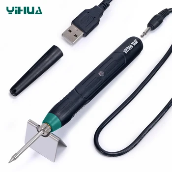 YIHUA 5V 9W 947 USB Spájkovačka Rukoväť Min Prenosné Spájkovacie Stanice Dotykový senzor vypínač