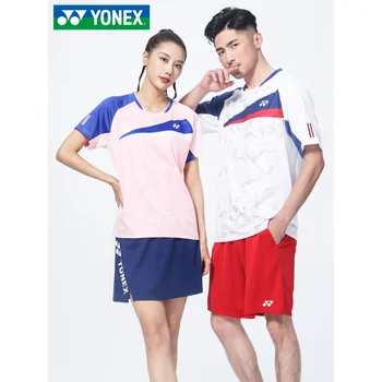 YONEX šport Jersey športové oblečenie, športové oblečenie, bedminton oblečenie 2023 KRÁTKYM RUKÁVOM pre mužov, ženy národný tím polo 10487CR