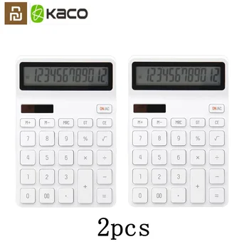 Youpin KACO LEMO Ploche Kalkulačka Fotoelektrické Dual Ponoriť 12 Počet Displej Automatické Vypnutie Pre Office Financií Podnikania