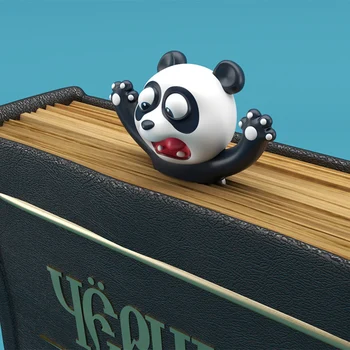 Zábavné Kreatívne 3D Stereo Záložku Roztomilý Kreslený Zvierat Značku Deti Darčeky Školy Grafické efekty Dodávky Kawaii Mačka Panda Záložku