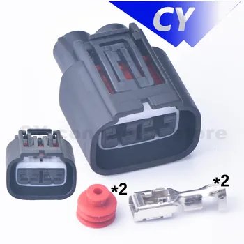 Čierna 2 pin Automobilový nepremokavé konektor nádrž na vodu, ventilátor chladiča ventilátor elektronické plug