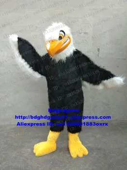 Čierna Biela Dlhá Srsť Eagle Hawk Tercel Tiercel Falcon Vulture Maskot Kostým Znak O Dovolenku Department Store zx1017