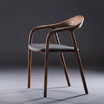 Čínsky štýl, autor minimalistický masívneho dreva Jedálenské stoličky pre domáce použitie Obývacia izba, Balkón a opierky stoličky Operadlo stoličky